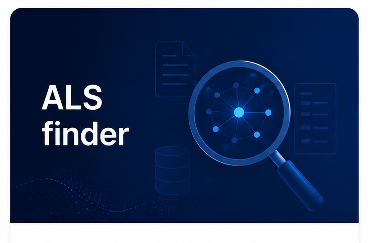 ALS Literature and Dataset Finder project preview